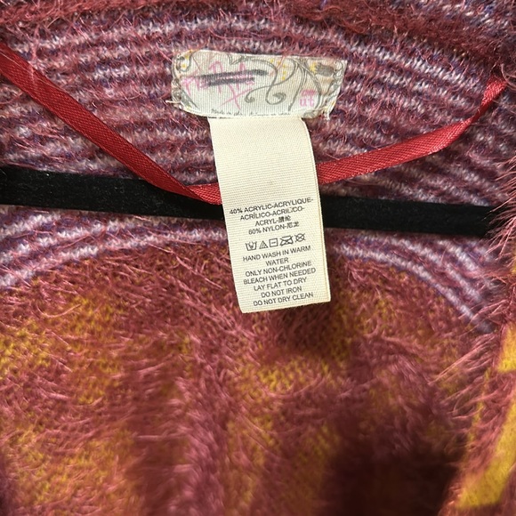 Free people Aztec Western print fringe shawl/cape - Picture 8 of 8